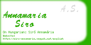 annamaria siro business card